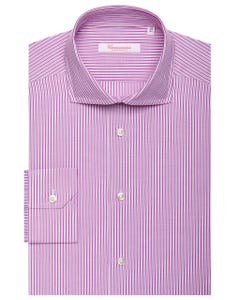 Pink striped slim patterned shirt, new french collar, extra slim fit 147m - french_0