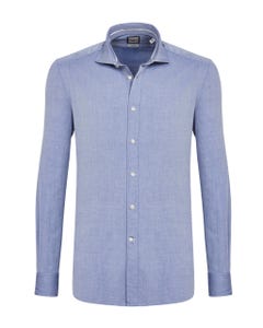 Camicia trendy blu chiaro, slim francese_0
