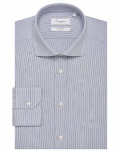 Classic shirt with blue micro stripe francese_0