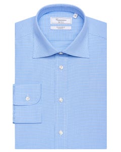 Classic light-blue shirt with geometric pattern, regular 30n  - italian_0