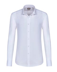 Camicia trendy bianca, slim francese_0