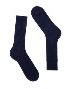 Blue short socks, ribbed fabric blue_0