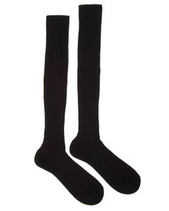 Long ribbed sock black_0