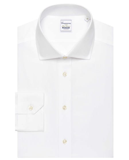 Santorini non-iron white fitted shirt santorini francese_0