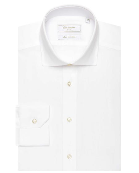 Camicia permanent bianca fitted taormina taormina francese